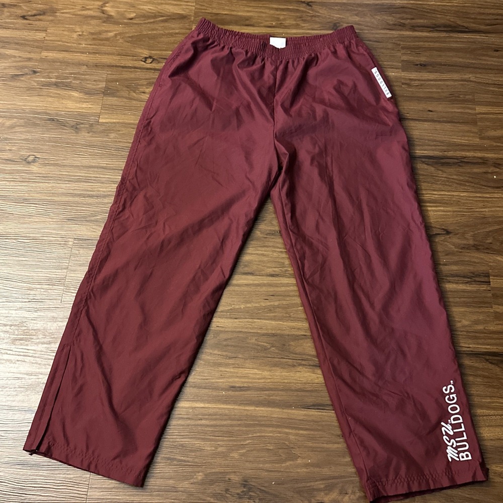 Mississippi State Bulldogs Red Oak Sportswear Windbreaker‎ Pants Maroon Size XL
